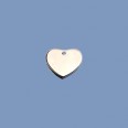Silver Heart Shape Pendant - 10mm 