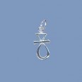 Silver Ankh Shape Pendant - 10mm x 6mm 