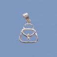 Sterling Silver Handbag Charm with Bail - 8mm x 2mm 