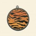 Imitation Tiger Skin Pendant - 38mm 