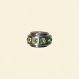 Pandora Style Green Metal Beads
