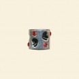 Pandora Style Red Metal Beads