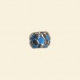 Pandora Style Blue Metal Beads