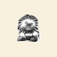 Silver Plated Metallised Lion Beads