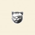 Silver Plated Metallised Cat Beads