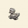 Silver Plated Metallised Duck Beads