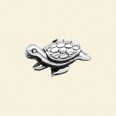 Silver Plated Metallised Tortoise Beads
