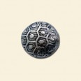 Pewter Effect Patterned Disc Bead - 12mm 