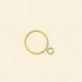 Gold Plated Closed Twisted Ring with Loop - 10mm - Packs