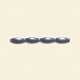 Magnetic Haematite Silver Colour Rice Beads - 6mm x 12mm - 16" String