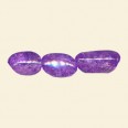 Purple Dyed Crackle Quartz Nugget Beads - 16x12mm