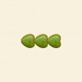 Green Dyed Howlite Puff Heart Bead - 12mm - 16" String