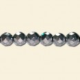 Haematite Silver Tone Faceted Beads - 8mm - 16" String