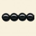 Large Hole Black Onyx Beads - 8mm - Pack of 10 