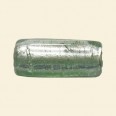 Light Green Glass Silver Foil Flat Tube Bead - 22mm x 10mm 