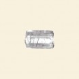 Crystal Glass Silver Foil Tube Bead - 13mm x 8mm 