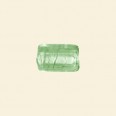 Light Green Glass Silver Foil Tube Bead - 13mm x 8mm 