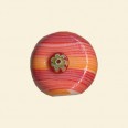 Red Glass Cushion Bead with Millefiori Badge - 18mm 