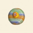 Multi Glass Cushion Bead with Millefiori Badge - 18mm 