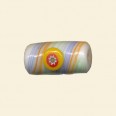 Multi Glass Tube Bead with Millefiori Badge - 22mm x 10mm 