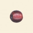 Red Glass Silver Foil Round Bead - 15mm 