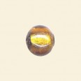 Topaz Glass Silver Foil Round Bead - 15mm 