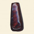 Red Glass Silver Foil Drop Bead - 35mm x 15mm 