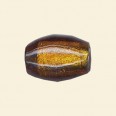 Topaz Glass Silver Foil Barrel Bead - 25mm x 15mm 