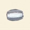 Crystal Glass Silver Foil Barrel Bead - 25mm x 15mm 
