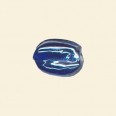 Dark Blue Lustred Glass Nugget Beads - 15mm x 10mm - Pack of 10 