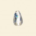 Crystal Glass Silver Foiled Beads - 16mm x 8mm 