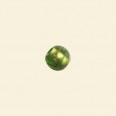 Green Glass Bead with Gold Stripe - 8mm