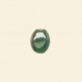 Green Lustred Glass Oval Beads - 10mm x 8mm - Pack of 10 
