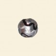 Black Glass Silver Foil Round Beads - 12mm