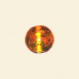 Orange Glass Silver Foil Round Beads - 12mm 