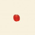 Red Matt Glass Flat Disc Bead - 6mm - Pack of 100 