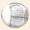 Crystal Two-Tone Glass Silver Foil Flat Disc Bead - 30mm 