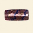 Pink Glass Silver Foil Tube Beads - 25mm x 10mm 