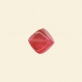 Red Glass Lustre Cube Beads - 8mm - Pack of 10 