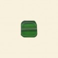Green Glass Lustre Flat Square Beads - 10mm - Pack of 10 