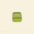 Lime Glass Lustre Flat Square Beads - 10mm - Pack of 10 