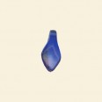 Blue Glass Lustre Leaf Beads - 15mm x 7mm - Pack of 10 