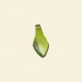 Lime Glass Lustre Leaf Beads - 15mm x 7mm - Pack of 10 