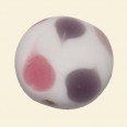 Pink/Lavender Matt Glass Cushion Bead - 22mm 