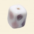 Pink/Lavender Matt Glass Tube Bead - 15mm x 10mm 