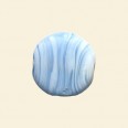Blue Matt Glass Flat Disc Beads - 17mm