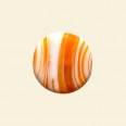 Orange Matt Glass Flat Disc Beads - 17mm