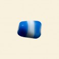Blue Matt Glass Nugget Beads - 13mm x 10mm