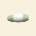 Green Matt Glass Tube Beads - 24mm x 10mm