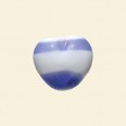 Purple Matt Glass Heart Beads - 15mm